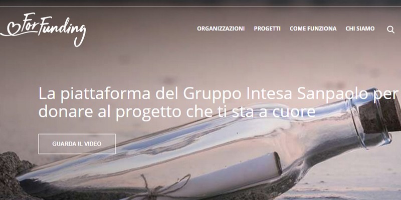 Intesa Sanpaolo lancia piattaforma donation crowdfunding