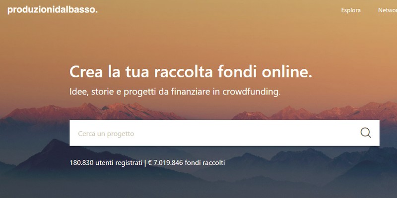 Produzioni dal Basso 20000 donazioni primi sei mesi 2018