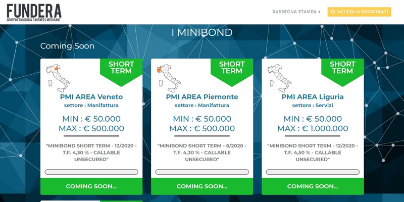Fundera prima piattaforma equity crowdfunding a collocare minibond