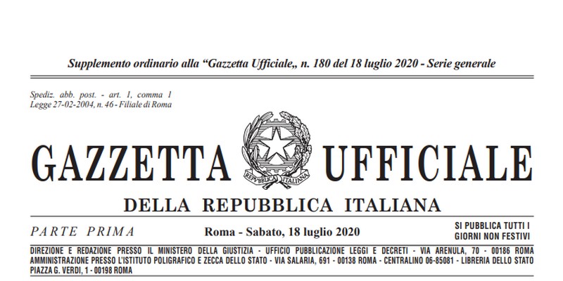 DL rilancio pubblicato in gazzetta ufficiale