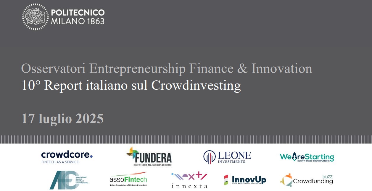 Report 10 crowdinvesting italia Politecnico Milano